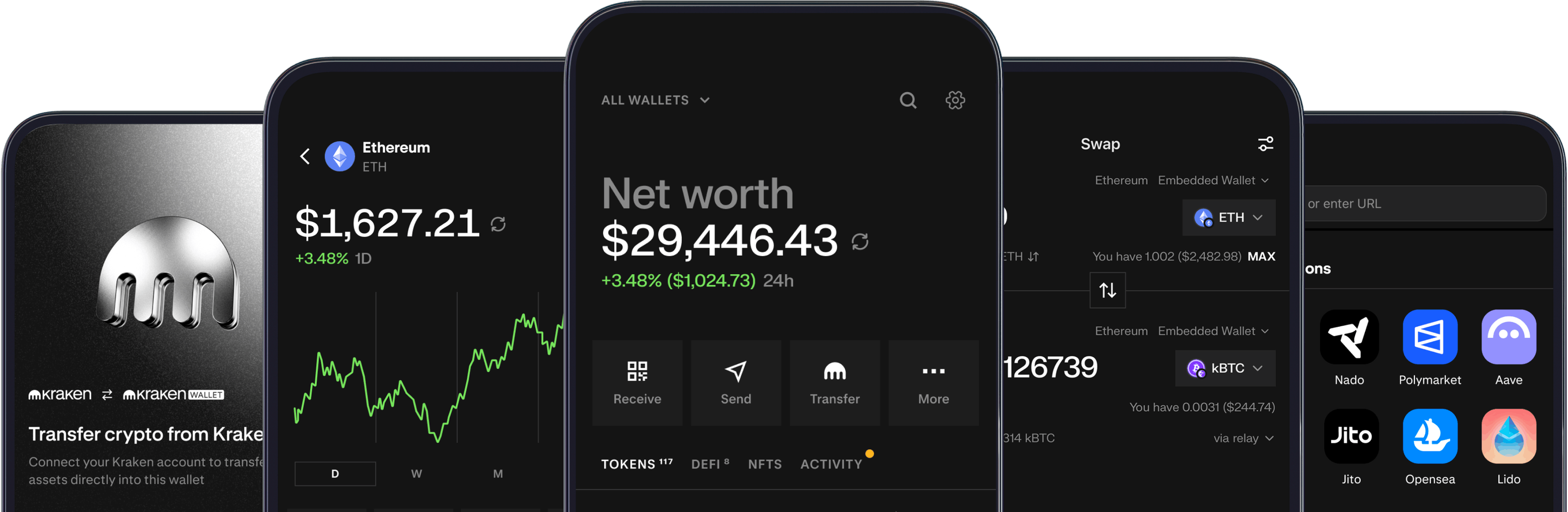 Kraken Wallet app screenshots